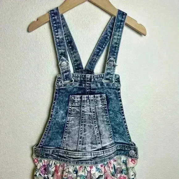 Jordache | Girls' Acid Wash Denim Skirtall Dress | Size 7/8 - Picture 2 of 15